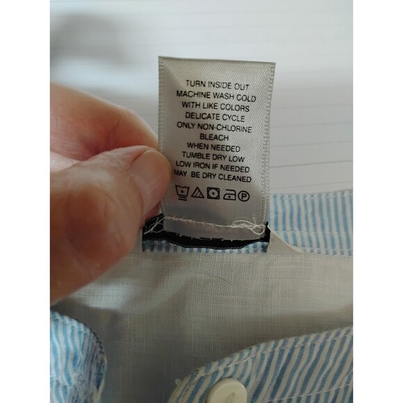 John Mark Women's Boho Top Size XL Linen Colorful Floral Embroidered Cottage - Picture 7 of 7